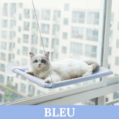 hamac pour chat bleu